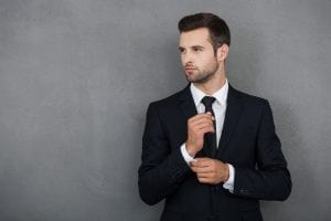 Handsome man in a suit